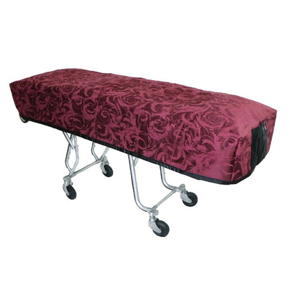 Burgundy Scroll Cot Cover - Standard, Standard Black Lining