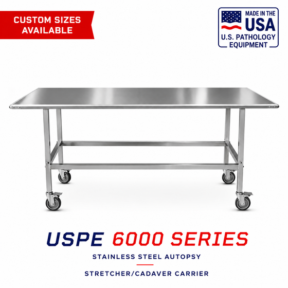 Cadaver Stretcher Cart | Model 1038-1CST | Stainless Steel Autopsy & Transport Stretcher | American Mortuary Equipment