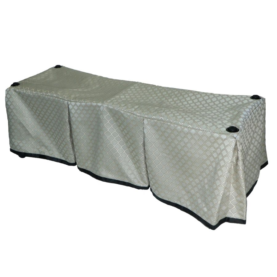 Champagne Lattice Church Truck Drape