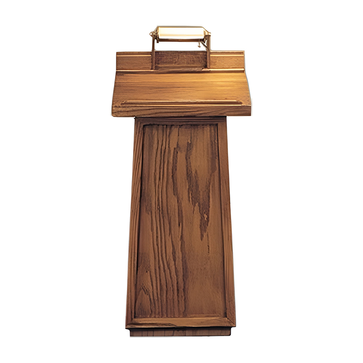 Chesapeake Lectern in English oak with antique brass by American Mortuary Equipment