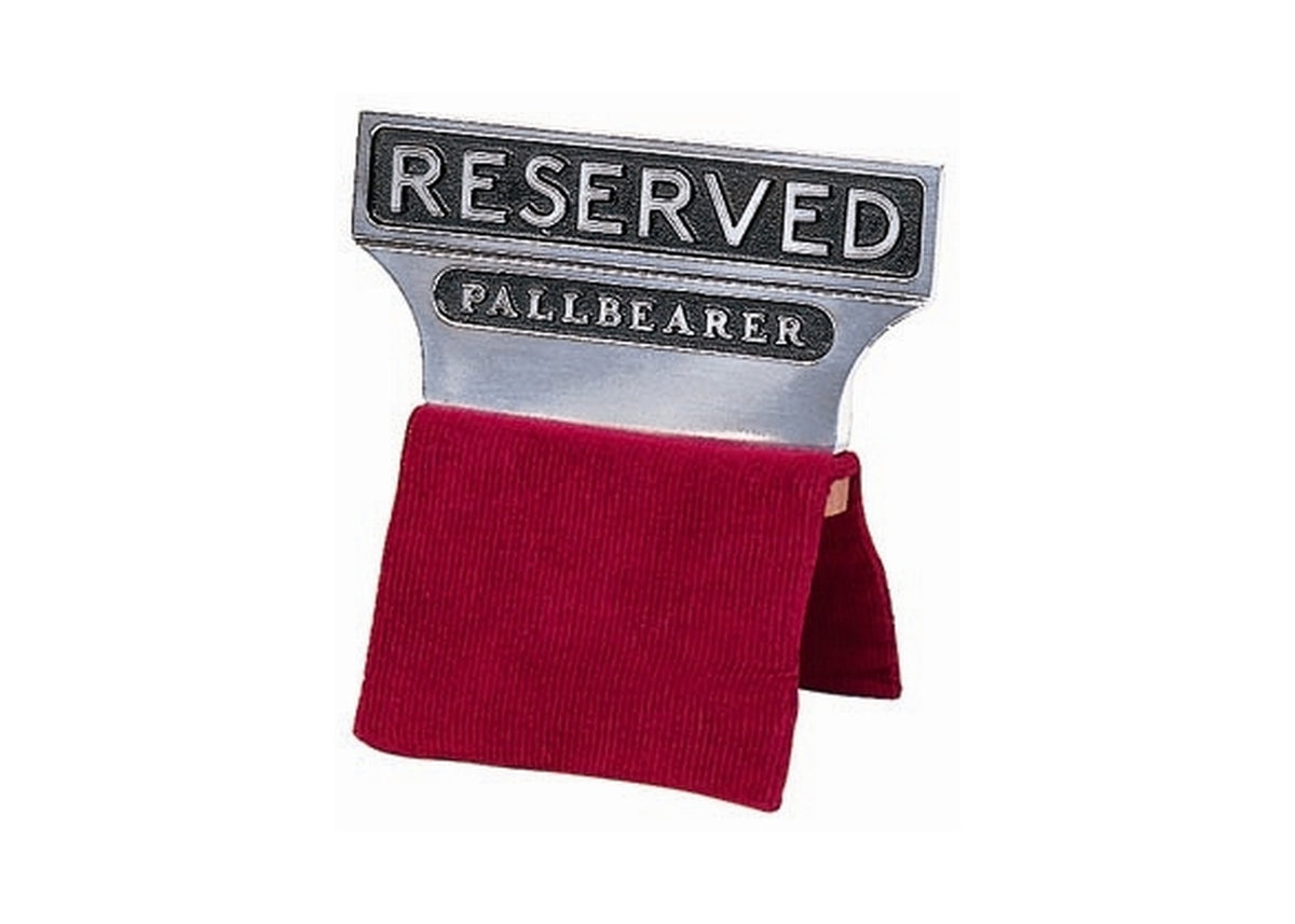 Chrome Reserved Seat Signs - Reserved Pallbearer