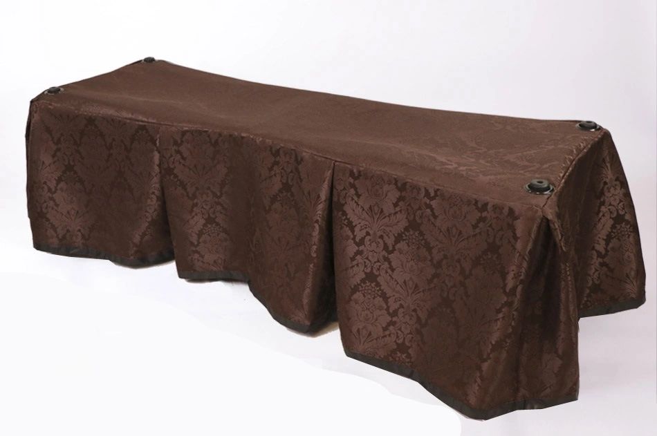 Cocoa Damask Church Truck Drape