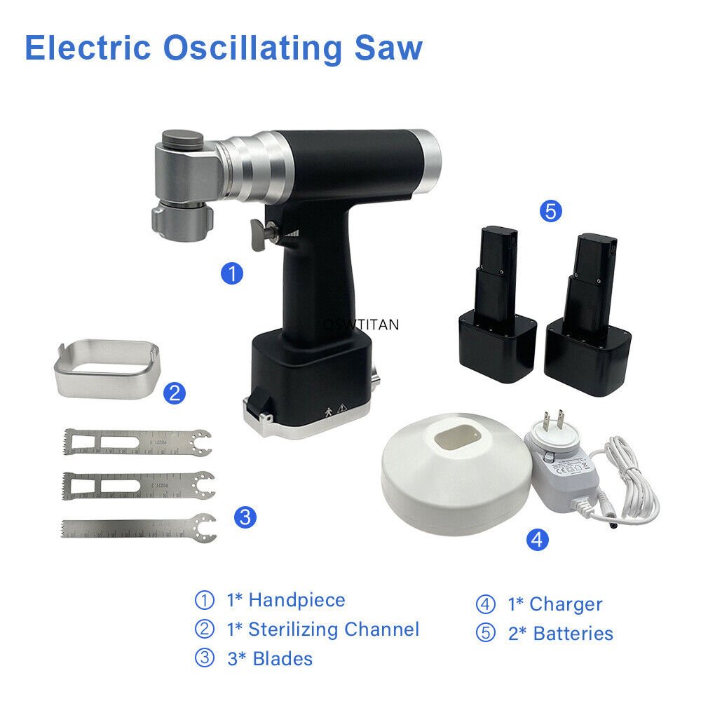 Cordless autopsy saw blade detail, oscillating cranial cutting blade