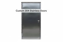 Custom American Mortuary Cooler Exclusive 304 stainless steel single swing door with high-security hinges and lock options made in Johnson City TN.