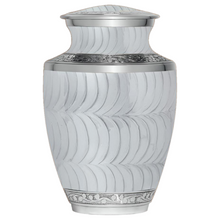 Pearl White Designer Urn — ISU-RJ-0127
