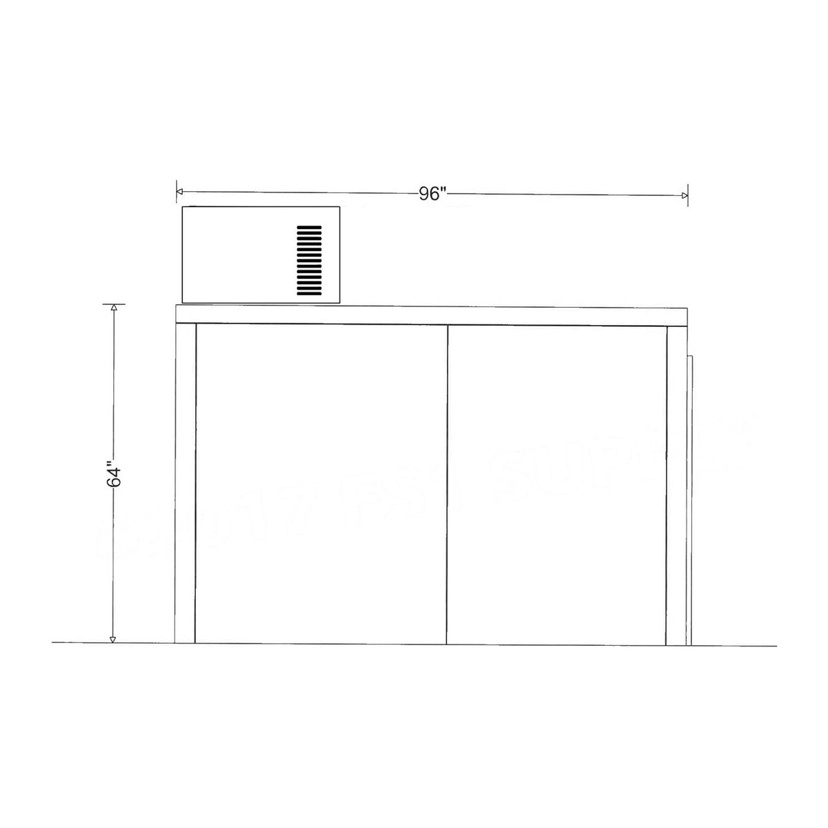 6-body dual-door walk-in mortuary cooler panel construction detail, NSF-rated insulated panels | American Mortuary Coolers