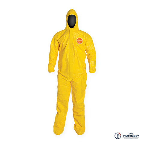 DuPont™ Tychem® 2000 QC122 Coverall, Attached Hood & Boots, Elastic Wrists – serged seams