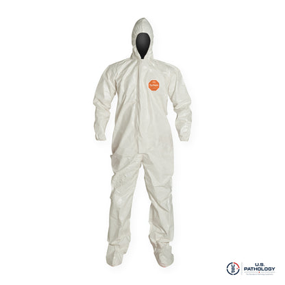 DuPont™ Tychem® 4000 SL122 Coverall, Attached Hood & Boots, Elastic Wrists – taped seams