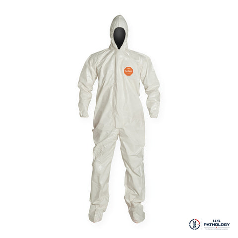 DuPont™ Tychem® 4000 SL122 Coverall, Attached Hood & Boots, Elastic Wrists – taped seams