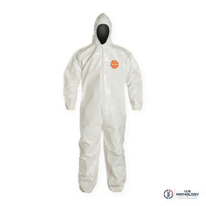 DuPont™ Tychem® 4000 SL127 Coverall, Attached Hood, Elastic Wrists & Ankles – bound seams