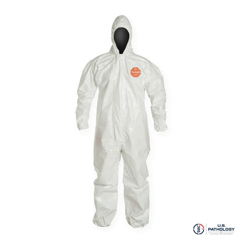 DuPont™ Tychem® 4000 SL127 Coverall, Attached Hood, Elastic Wrists & Ankles – taped seams