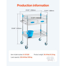 Durable Stainless Steel Instrument Cart - American Mortuary Coolers & Equipments
