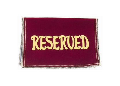 Economy Reserved Seat Signs - Reserved