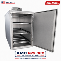 3 Body Extra Wide Upright Mortuary Cooler | Model 3BX | Bariatric Cadaver Cooler | American-Made Morgue Refrigeration | American Mortuary Coolers