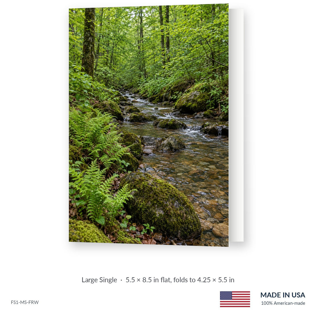 Fern-Lined Creek Funeral Service Folders