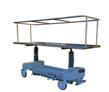 Close-up of the 8-inch locking swivel casters and fifth-wheel steering system for precise lab navigation.