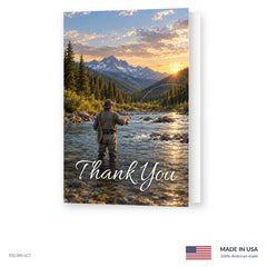Fly Fishing Funeral Acknowledgment Cards