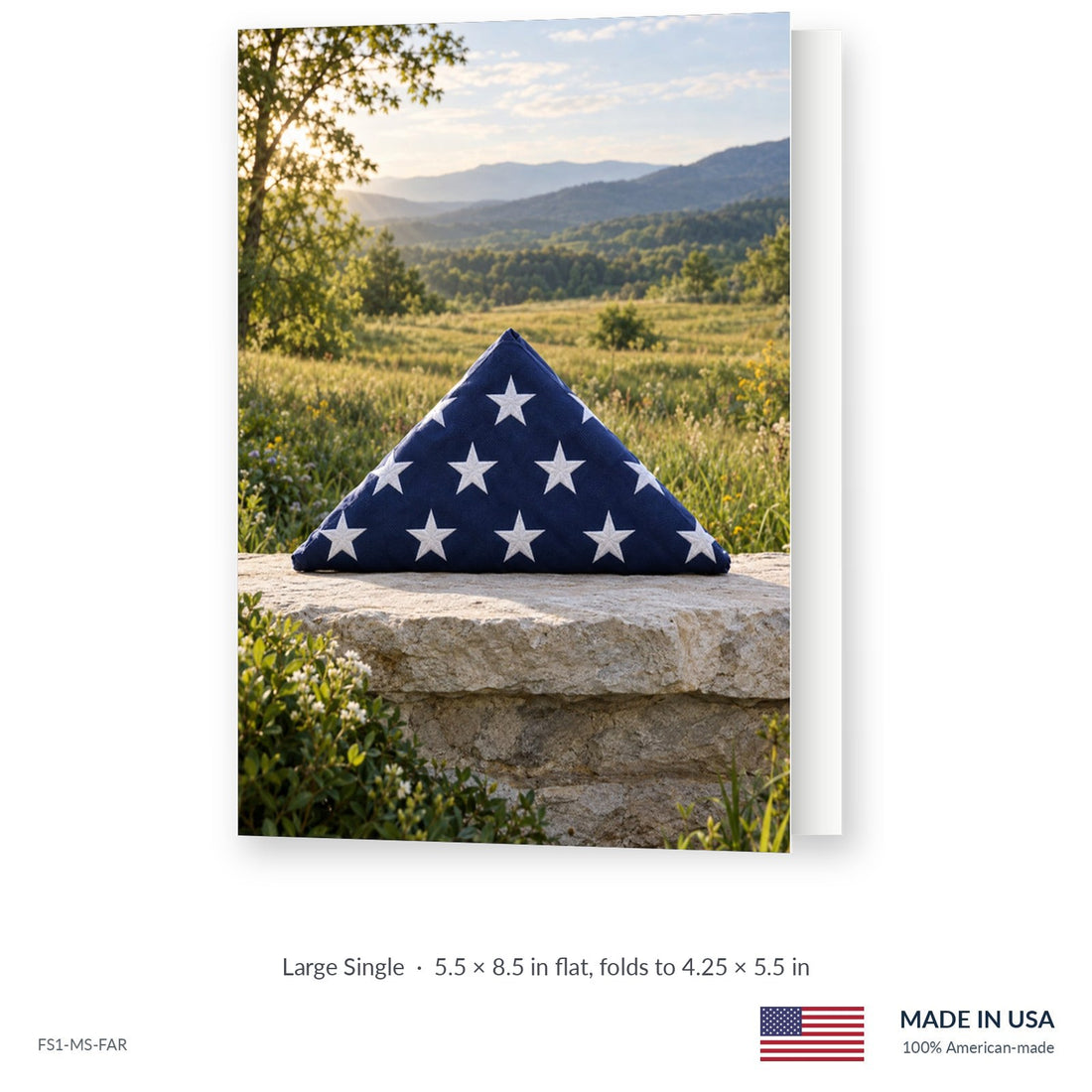 Folded Flag Funeral Service Folders