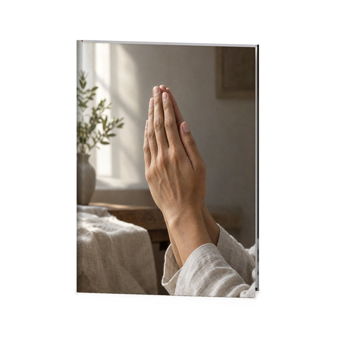 Folded Hands Funeral Register Book