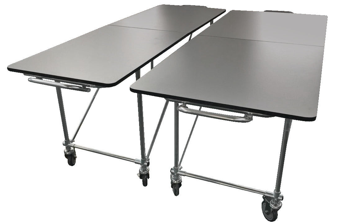 Folding mortuary dressing table folded compact to 59 x 32 x 9.5 inches for storage