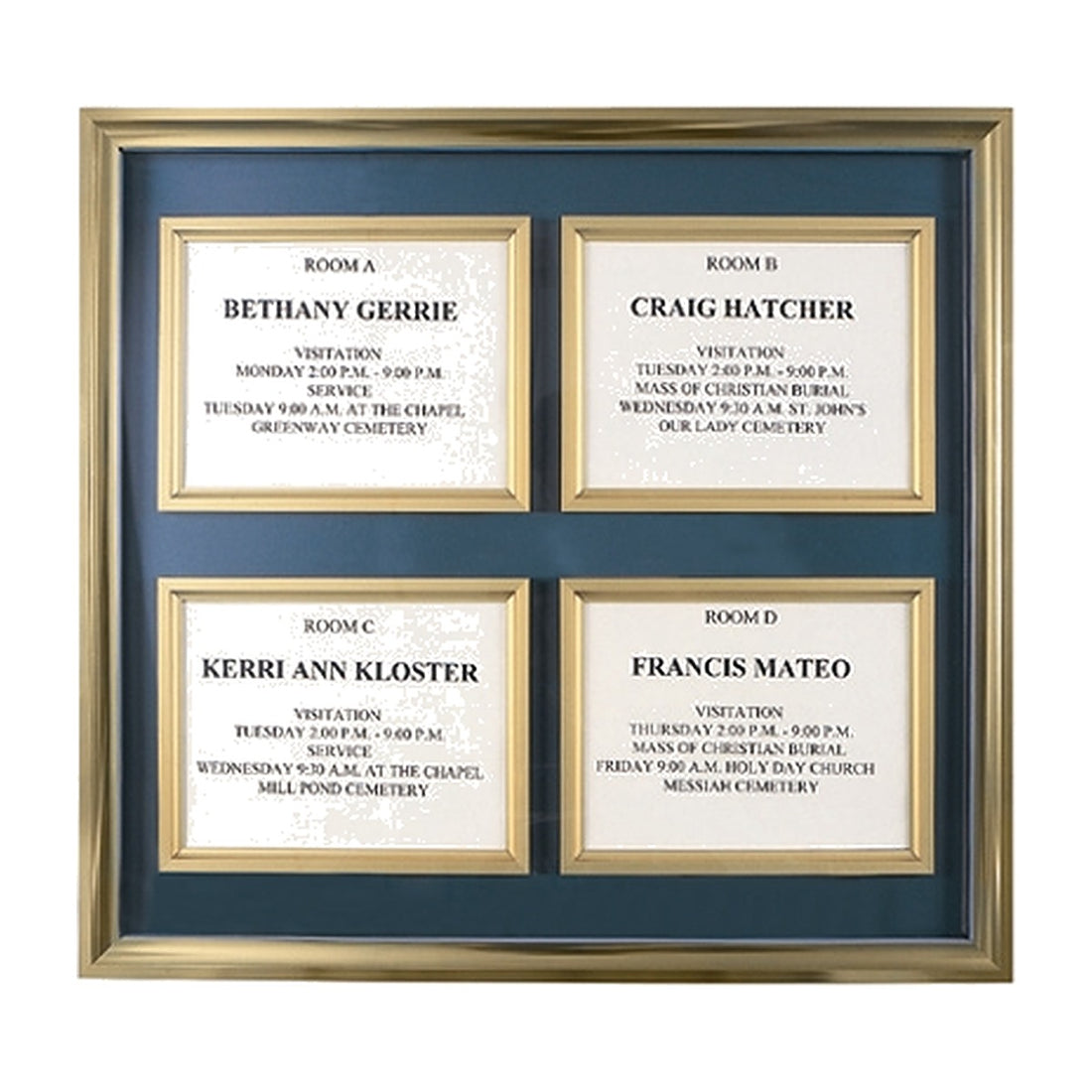 Four-Panel Wall Directory