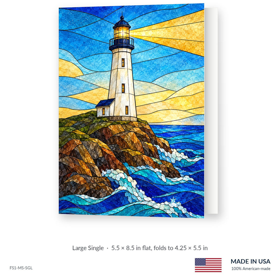 Glass Lighthouse Funeral Service Folders