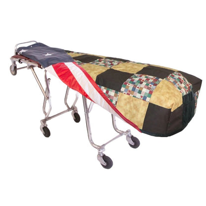 Gold Black Patchwork Cot Cover - Standard, Patriot Reversible Lining