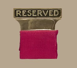 Gold "Reserved" Pew Signs – Heavy-Duty Funeral Markers