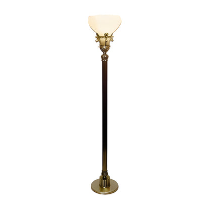 Grace Torchiere Lamp in all-metal construction with a glass shade by American Mortuary Equipment