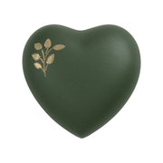 Green Tree of Life Brass Heart Keepsake Urn