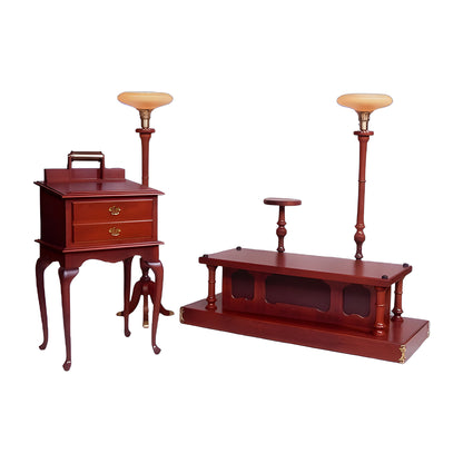 Heritage Chapel Set in solid cherry with carved posts by American Mortuary Equipment