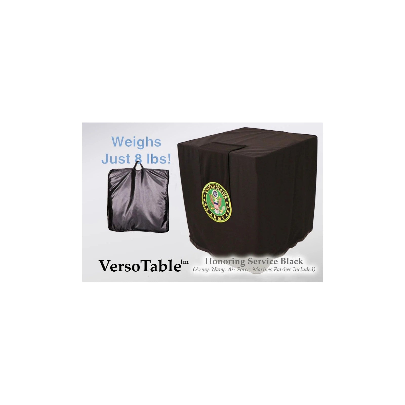 Honoring Service Black Portable Presentation Table – Standard – versotable honoring service black army giant