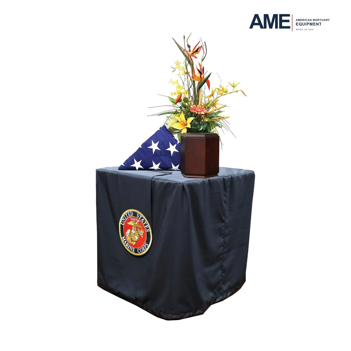 Honoring Service Black Portable Presentation Table – Standard – VT Service Black with Setup
