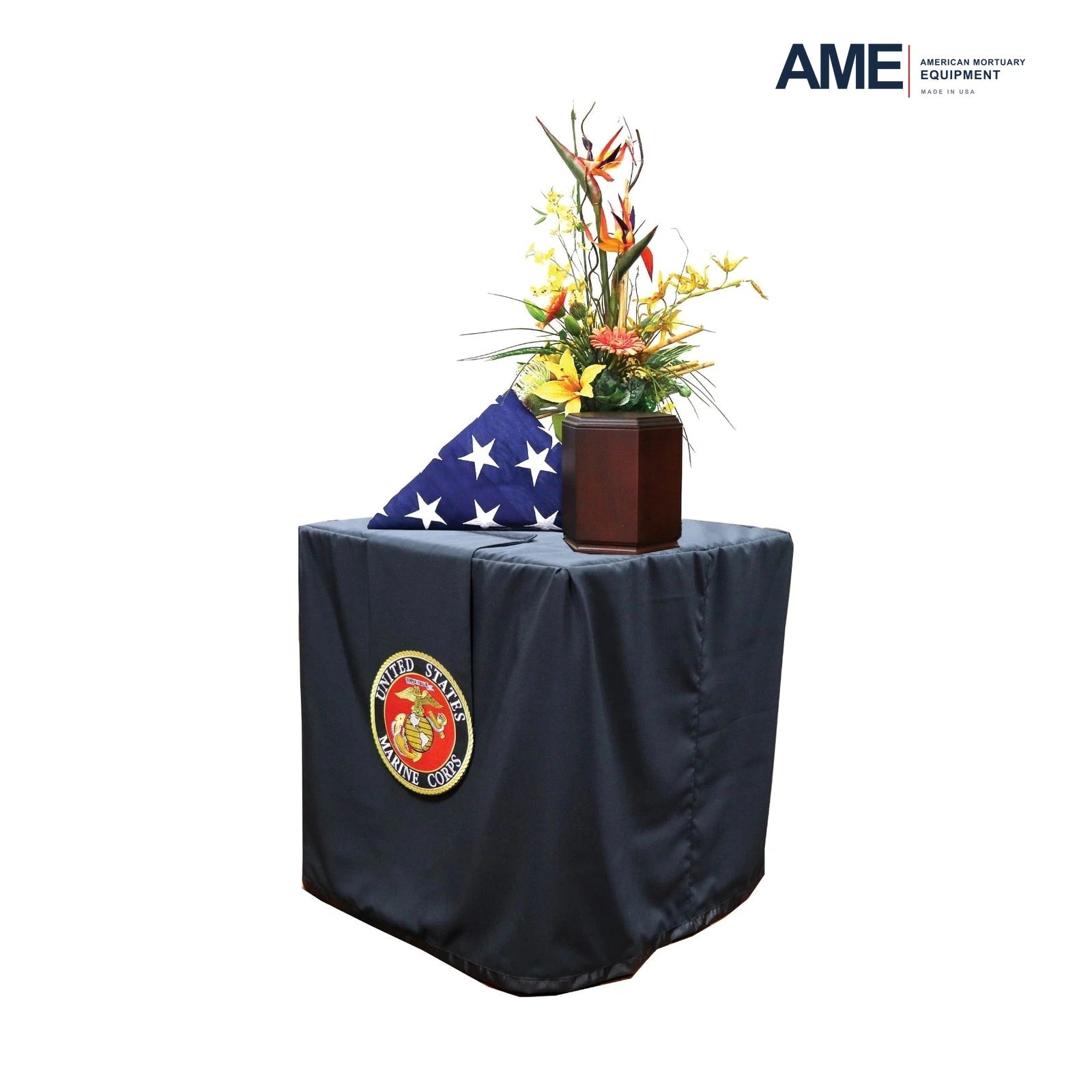 Honoring Service Black Portable Presentation Table – Standard – VT Service Black with Setup