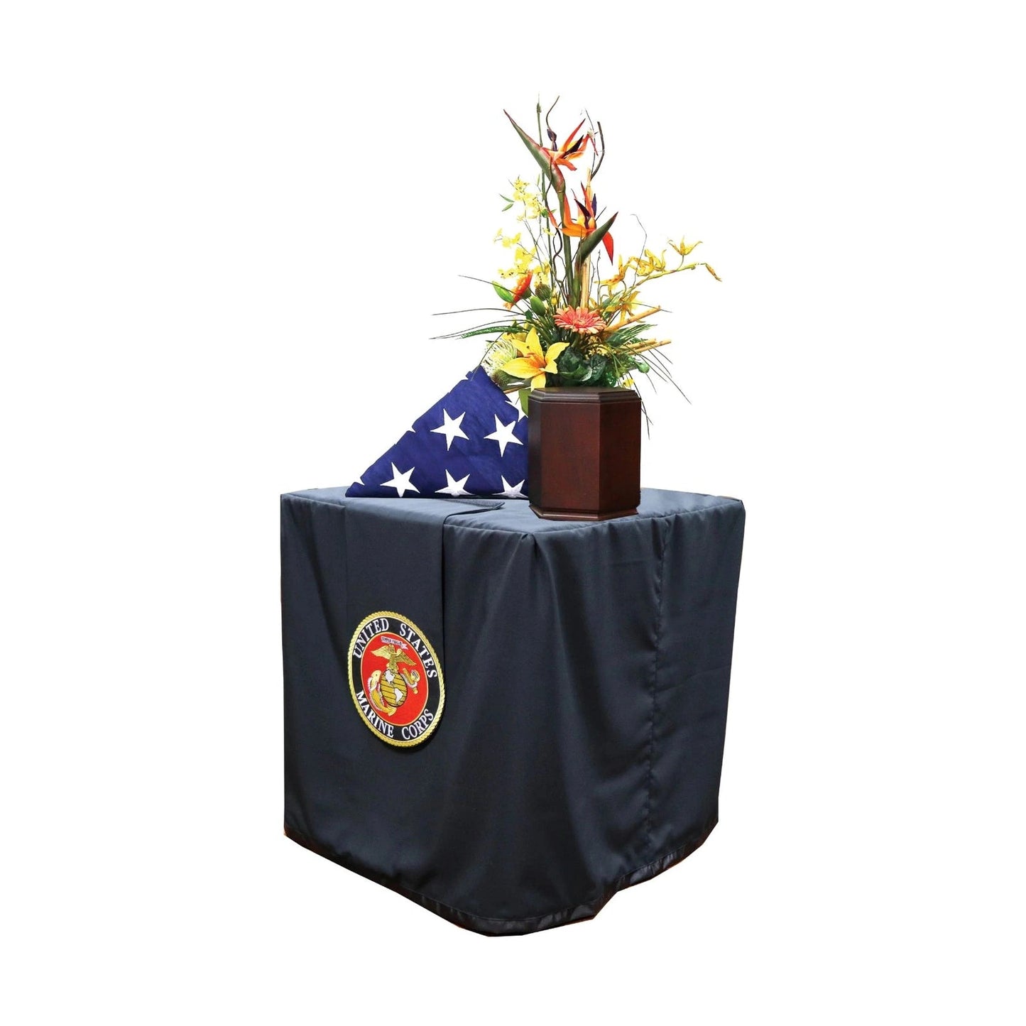 Honoring Service Black Portable Presentation Table – Standard – VT Service Black with Setup