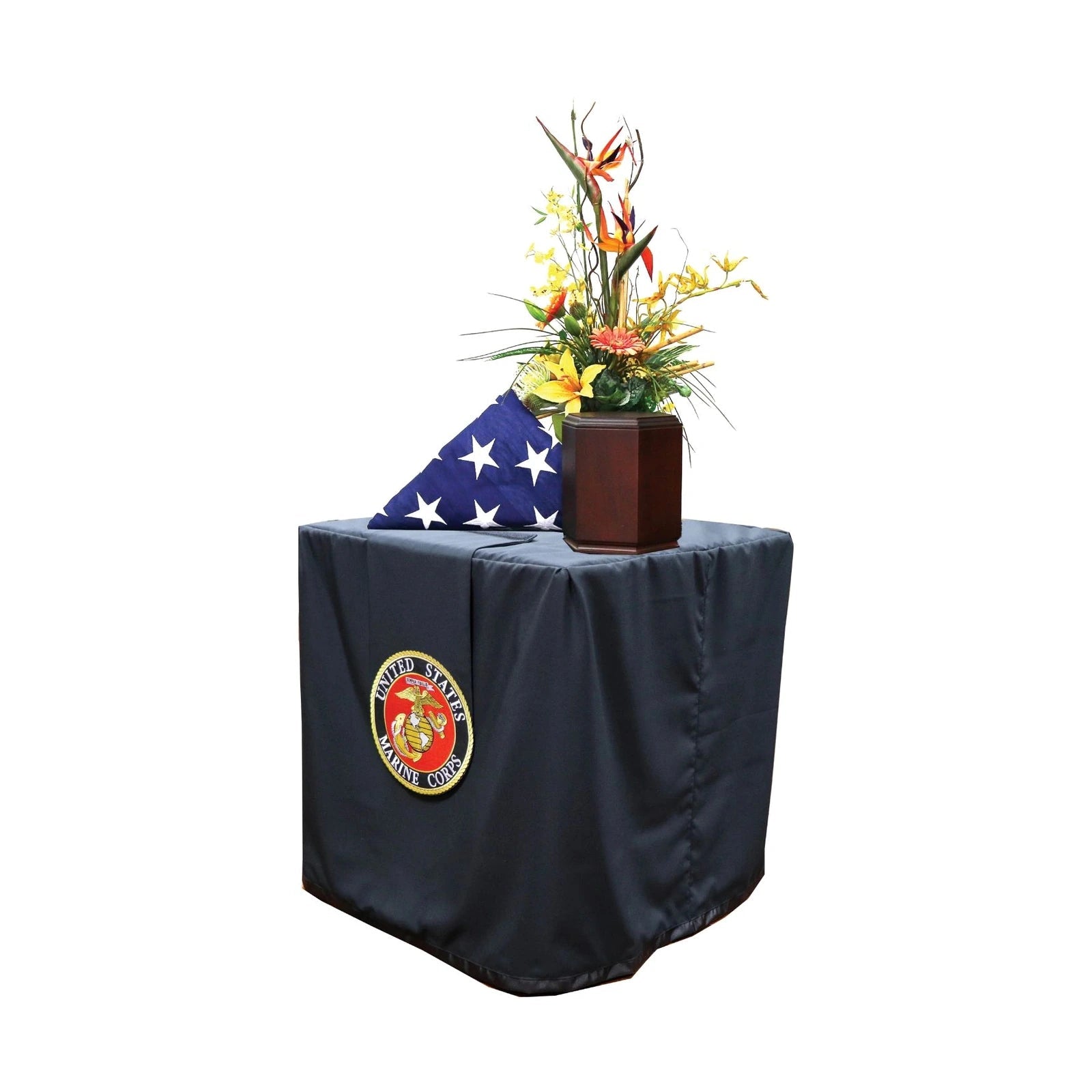 Honoring Service Black Portable Presentation Table – Standard – VT Service Black with Setup