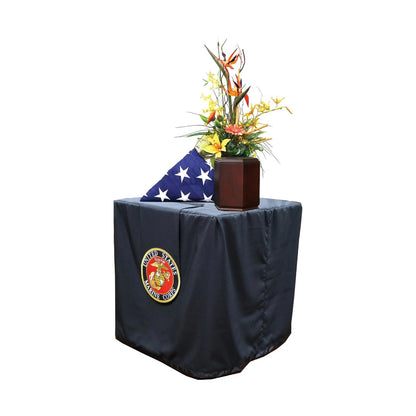 Honoring Service Black Portable Presentation Table – Standard – VT Service Black with Setup