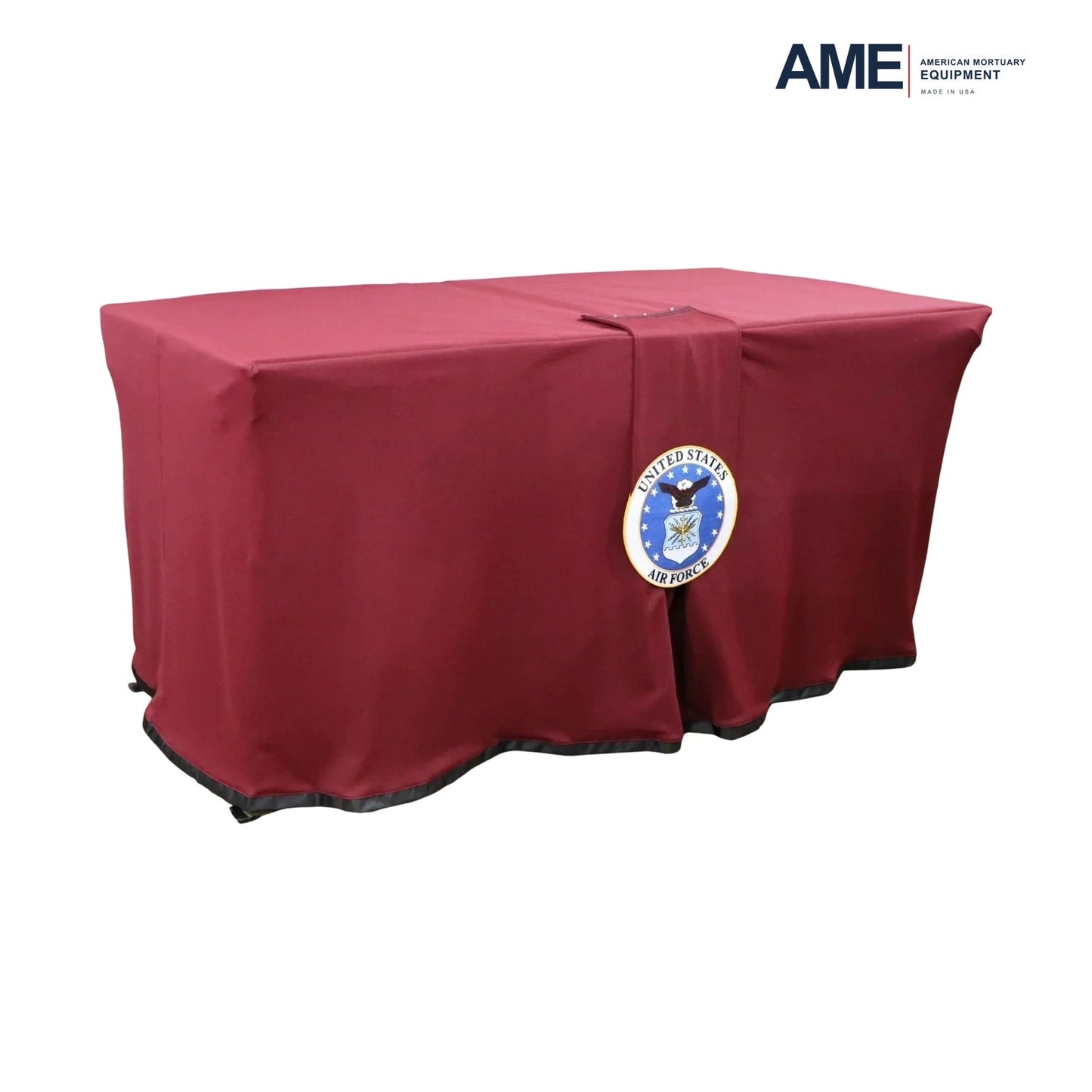 Honoring Service Burgundy Portable Presentation Table – Plus – product view 1