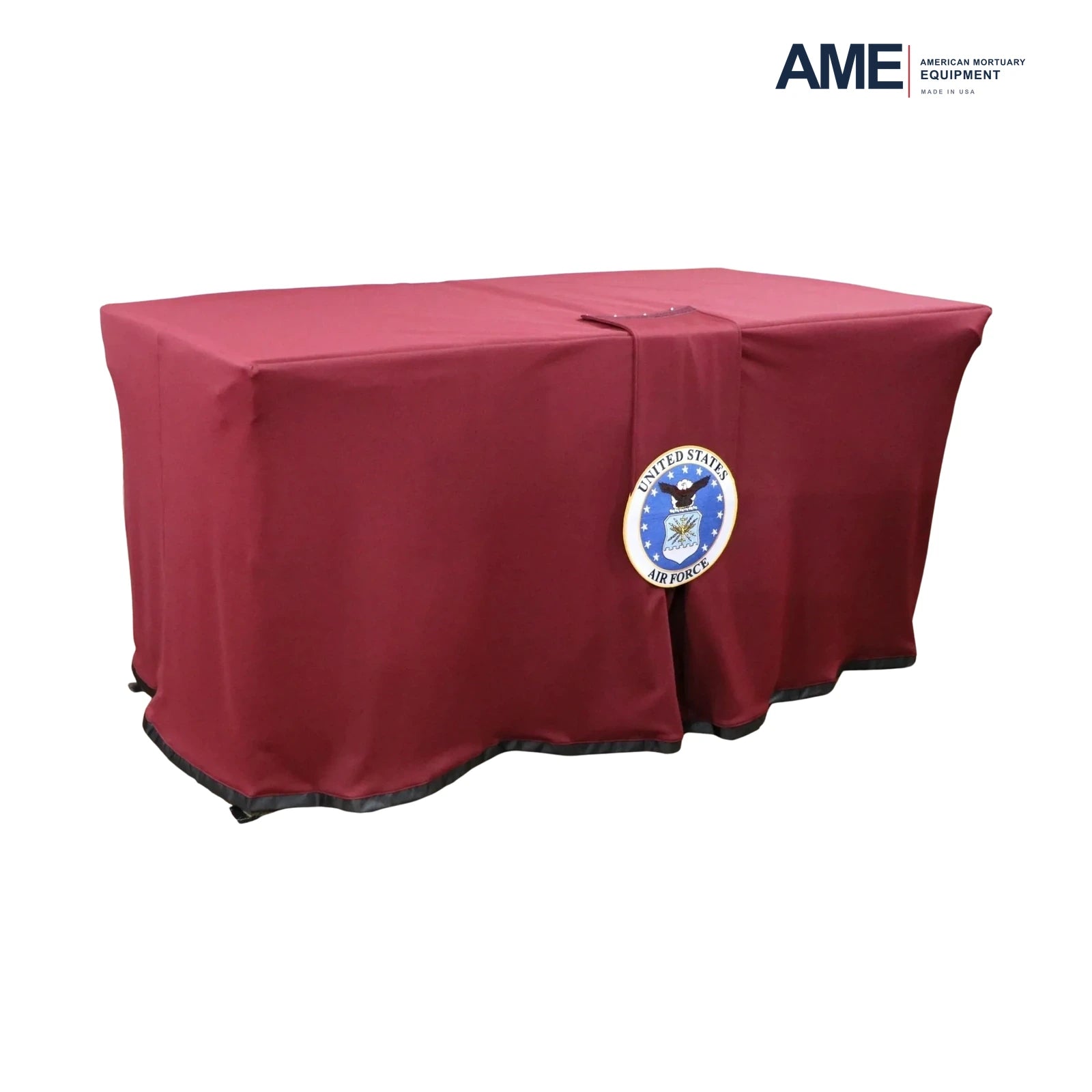 Honoring Service Burgundy Portable Presentation Table – Plus – product view 1