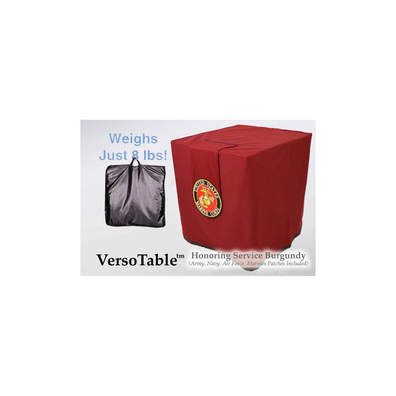 Honoring Service Burgundy Portable Presentation Table – Standard – versotable honoring service burgundy marines g