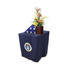 Honoring Service Navy Portable Presentation Table – Standard – VT Service Navy with Setup
