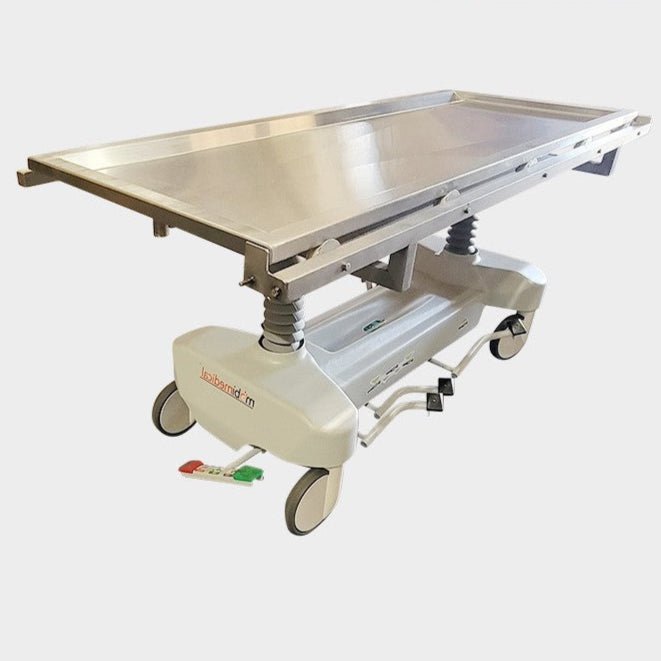 Hydraulic Autopsy Trolley with Removable Top – 1038 - 2ATRT - American Mortuary Coolers & Equipments