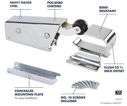 Kason 1095 Door Closer – Spring Action with Wide Hook - American Mortuary Coolers & Equipments
