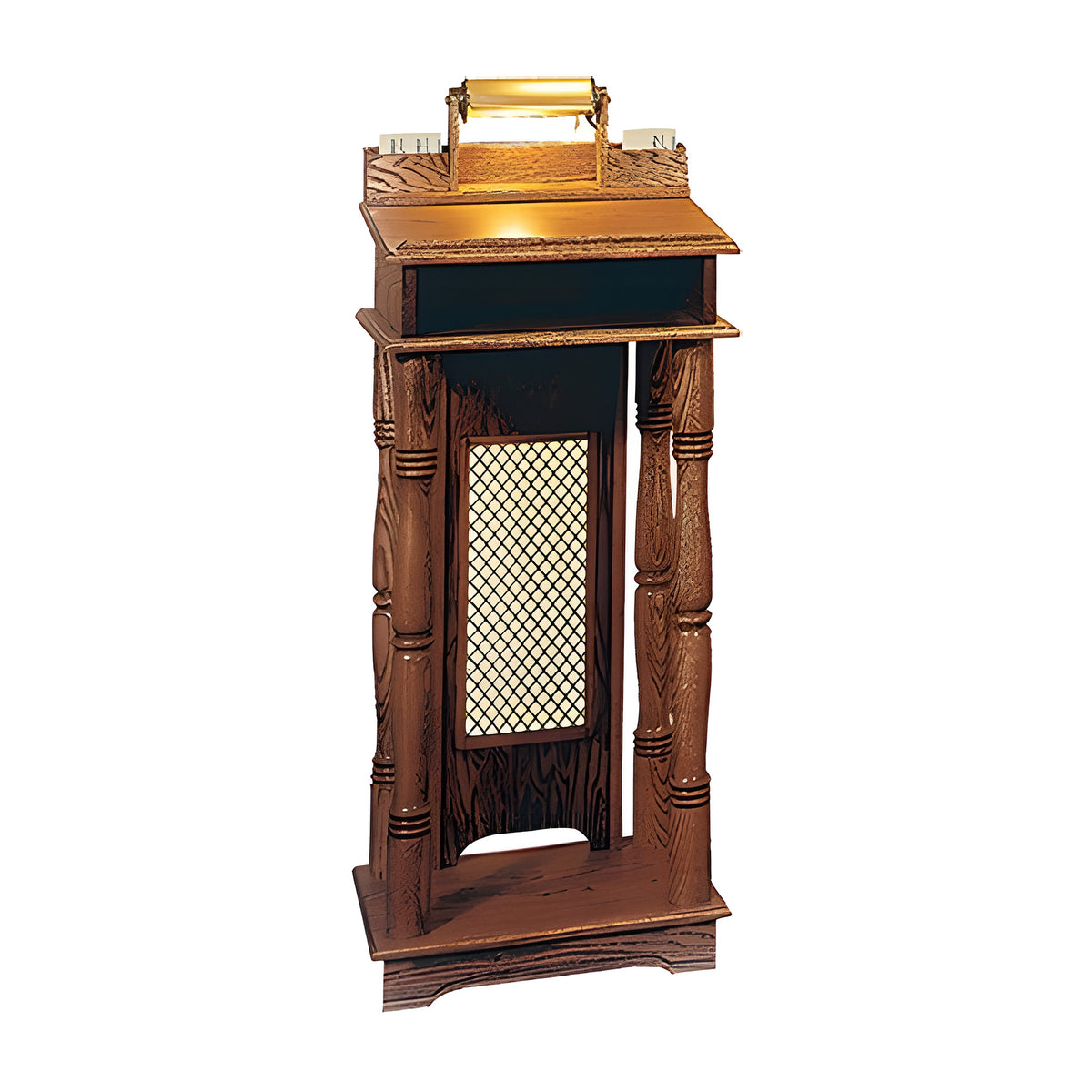 Lakeshore Lectern in solid English oak by American Mortuary Equipment