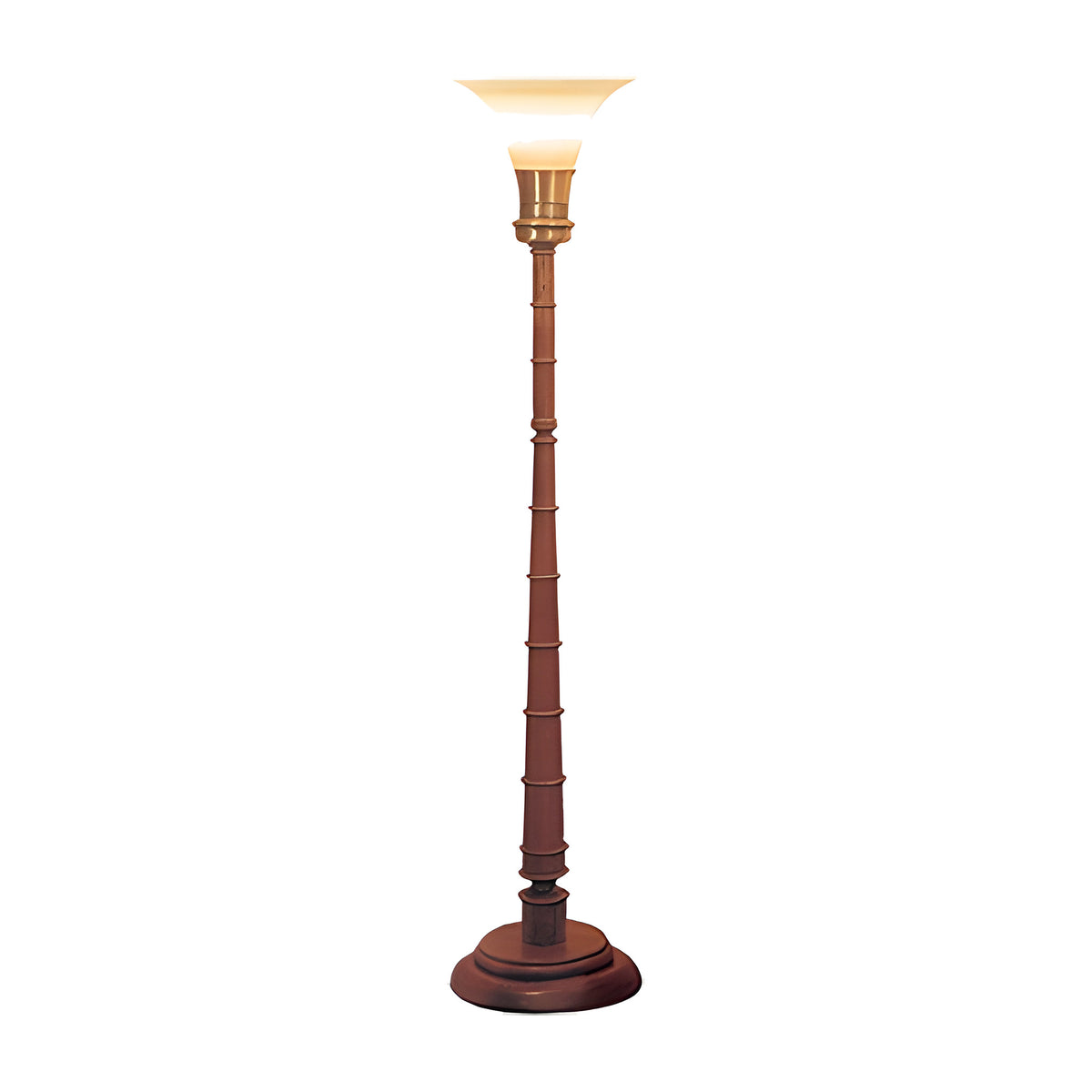 Lakeshore Torchiere Lamp in solid English oak by American Mortuary Equipment