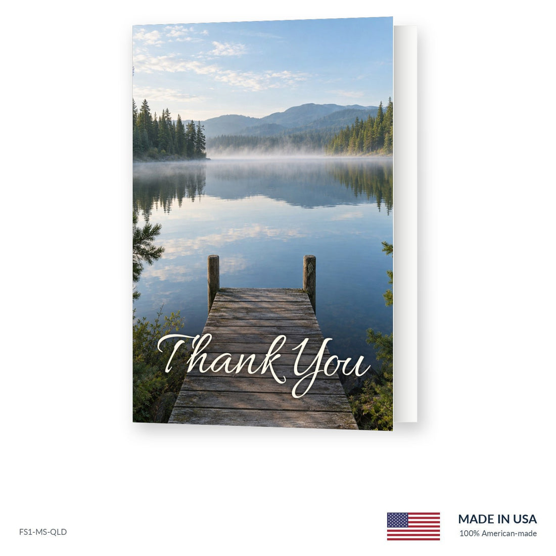 Lakeside Dock Funeral Acknowledgment Cards