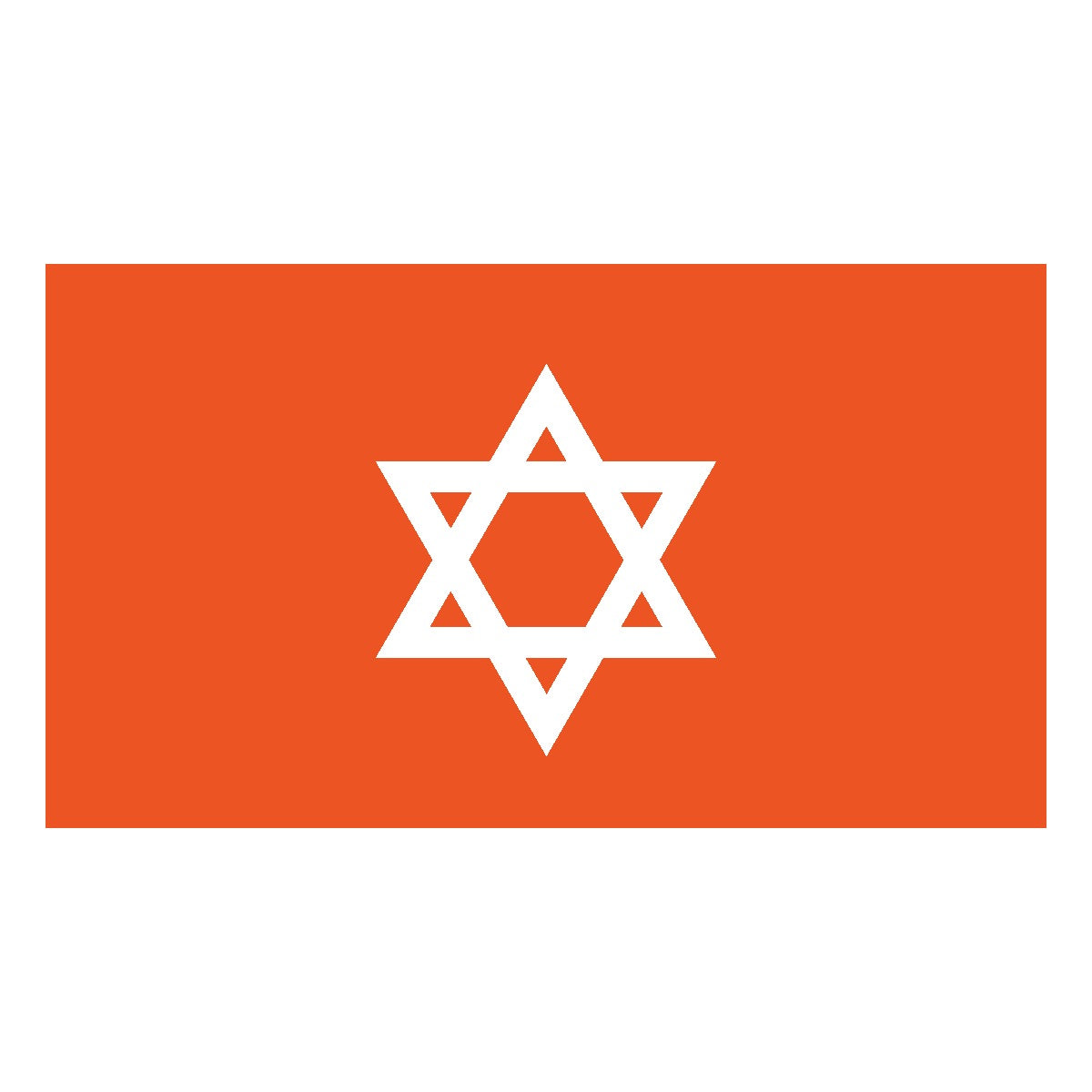 Lead car flag banner: Star of David – White on Orange