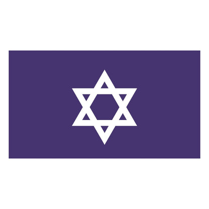 Lead car flag banner: Star of David – White on Purple