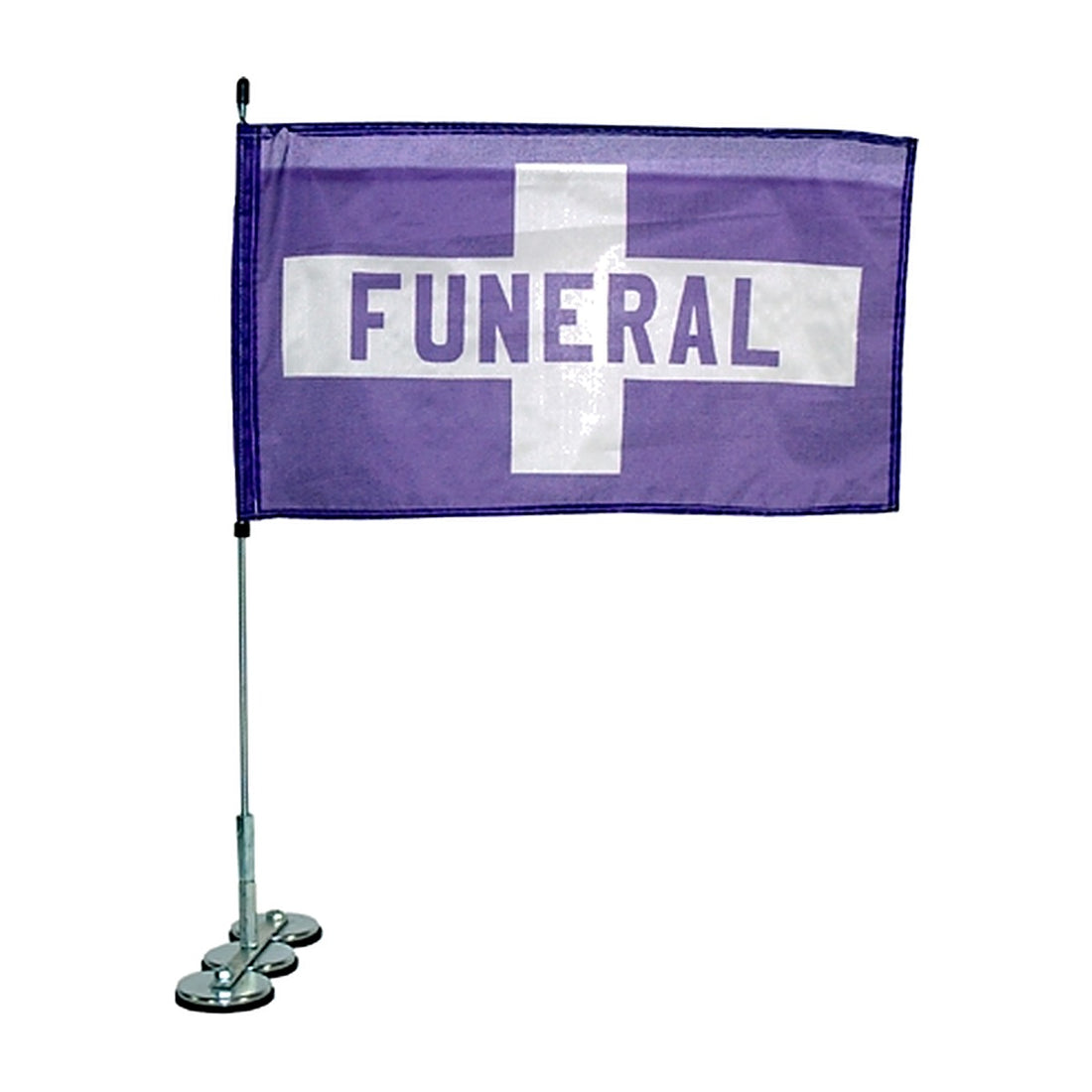 Lead Car Funeral Flags, Pair