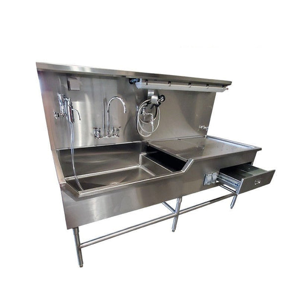 AME 1036-8L Left-Hand Embalming Sink Station